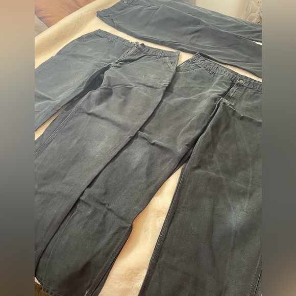 LOT OF 3 VINTAGE BLACK CARHARTTS “ORIGINAL DUNGAREE FIT” - Picture 4 of 4